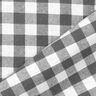 Katoenen stof Vichy ruit 1 cm – parelgrijs/wit,  thumbnail number 3