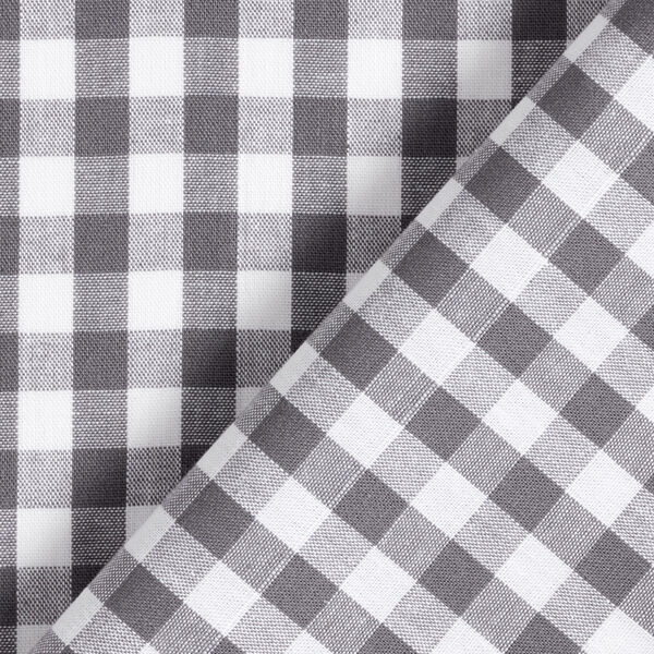 Katoenen stof Vichy - 1 cm – grijs, image number 3