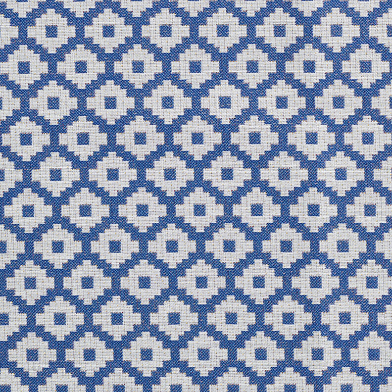 Outdoorstof jacquard Ruiten – blauw,  image number 1