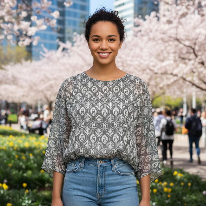 Chiffon ornamenten &ndash; wit/zwart,  image number 6