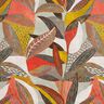 Decostof Half panama Tropische bladeren – mosterd/terracotta,  thumbnail number 1