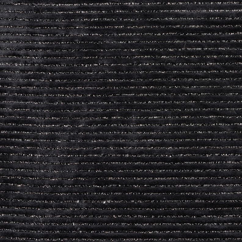 Nicky stof Glitterstrepen – zwart/zilver metallic, image number 1