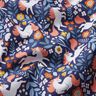 Katoenpopeline Bloemen-eenhoorn Digitaal printen – indigo,  thumbnail number 2
