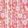 Viscosecrêpe bloemen en takken – oranje/pink,  thumbnail number 1