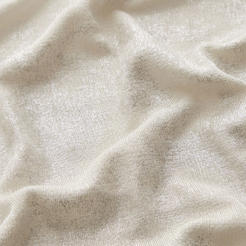 Jersey glitterfolie – natuur/zilver,  image number 3