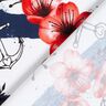 Katoenjersey Bloemen & anker strepen | Glitzerpüppi – wit/chili,  thumbnail number 4
