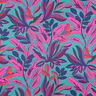 Katoensatijn Lush Leaves | Nerida Hansen – turkoois/purper,  thumbnail number 1