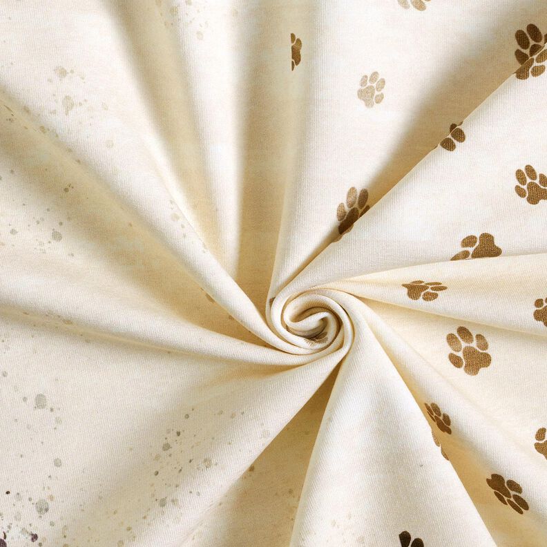 French Terry sommersweat Duitse herder Panel | Glitzerpüppi – lichtbeige,  image number 3