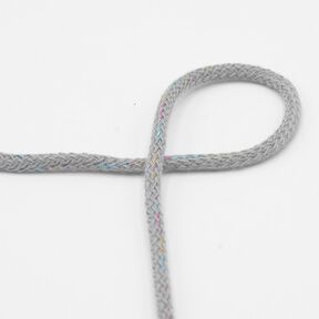 Katoenen koord Lurex [Ø 5 mm] – olifantgrijs, 