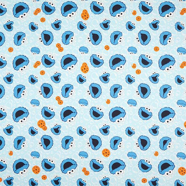 Decostof cretonne Koekiemonster | CPLG – babyblauw/koningsblauw,  image number 1