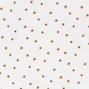 Mousseline/dubbel gehaakte stoffen Zonnebloemen – ivoor/oud goud, 