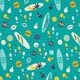 French Terry sommersweat retro zomer  | PETIT CITRON – petroleum,  thumbnail number 1
