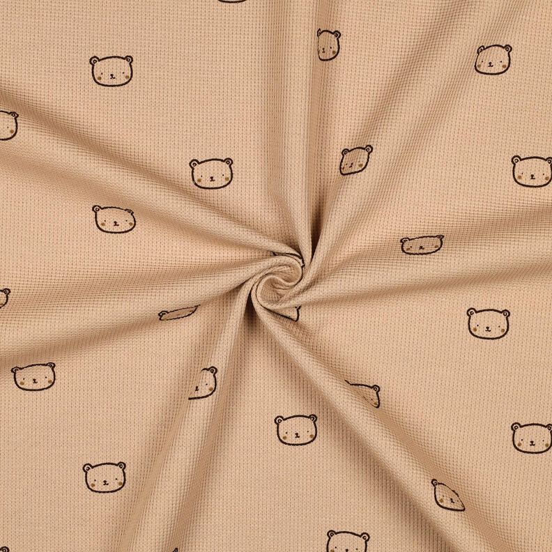 Wafel jersey Beertje | Poppy Fabrics – donker oudroze/aubergine, image number 3