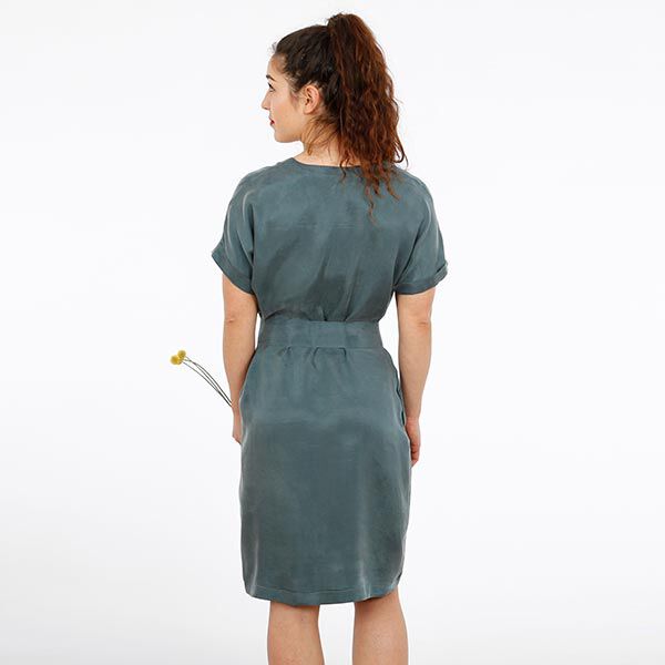 FRAU VIKKI - losse jurk met V-hals en riem, Studio Schnittreif  | XS -  XXL,  image number 3