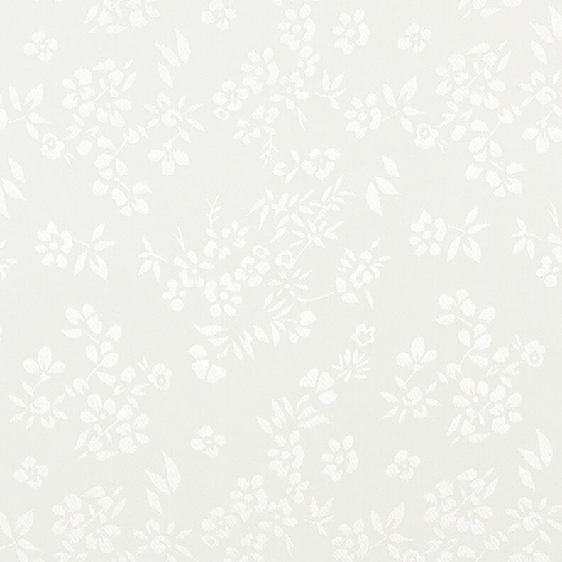 Satijnen voeringstof bloemen – wit,  image number 1