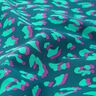 Gecoate katoen abstracte Leeuw | Poppy Fabrics – petroleum/lila,  thumbnail number 2