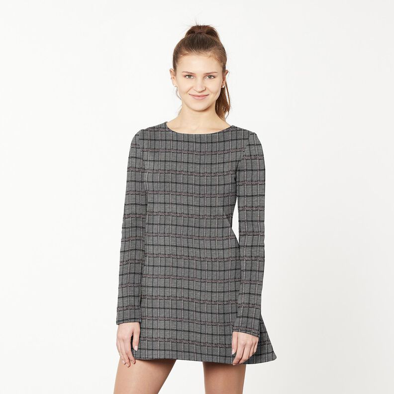 Gebreide jacquard ruit – zwart/wit,  image number 5