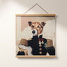 Panel Gobelin hond – donkerbeige/zwart,  thumbnail number 7