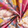 Katoenen stof Cretonne grote bloemenpracht – blauwgrijs/pink,  thumbnail number 3