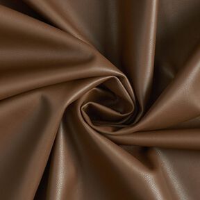 Imitatieleer met velours achterkant  – donkerbruin, 