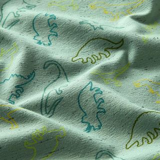 Katoenjersey Dino-silhouet – riet, 