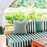 Outdoorstof Acrisol Listado – ecru/donkergroen,  thumbnail number 4