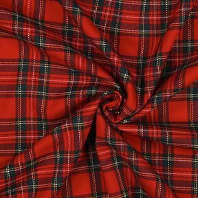 Schotse ruit tartan ruit klein – rood | Stofrestant 80cm, 