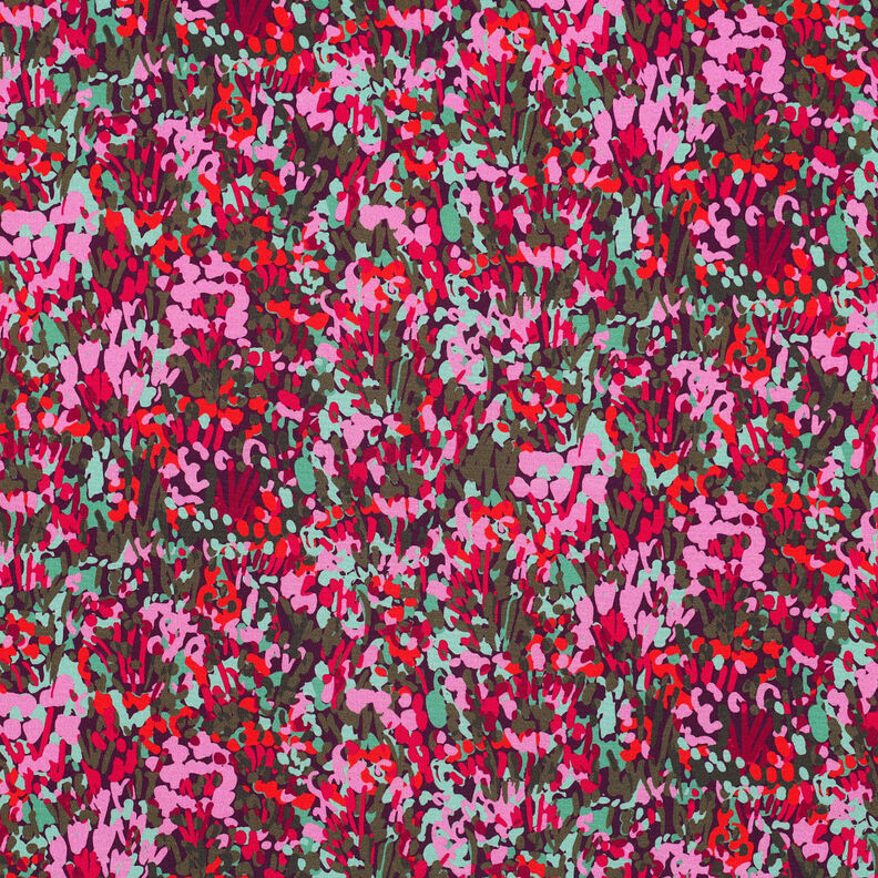 LENZING™ ECOVERO™ viscosestof Colorful Garden Digitaal printen | Nerida Hansen – pruimen/chili,  image number 1