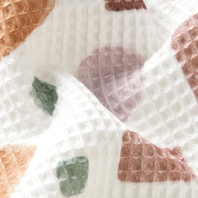 Wafelpiqué Kleurrijke vormen – koper/ivoor,  image number 2