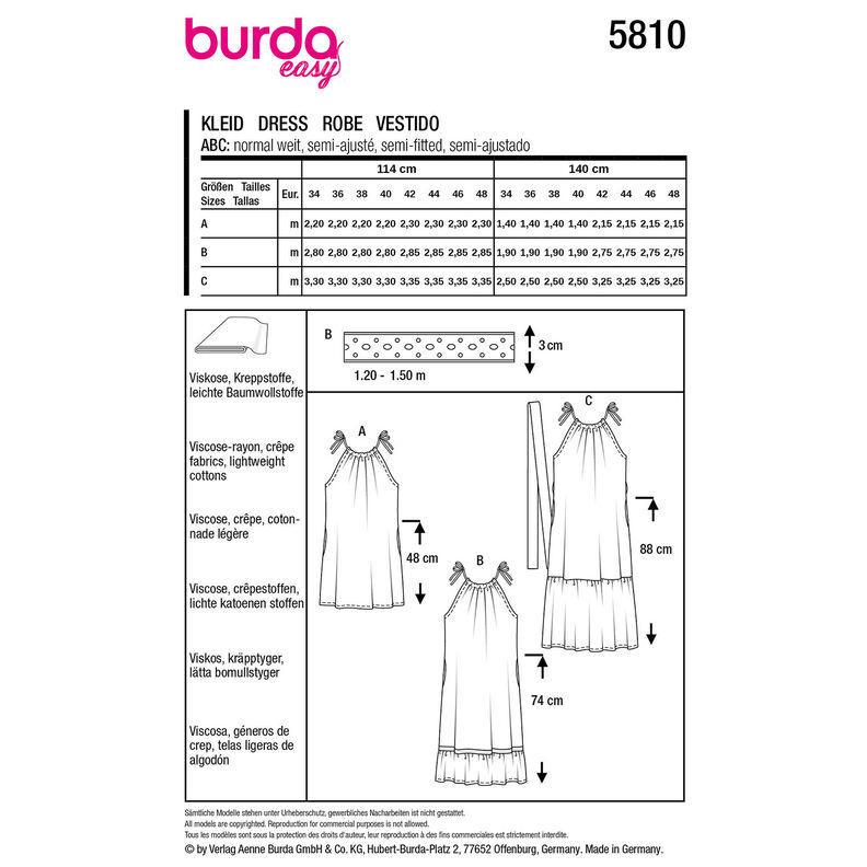 Jurk | Burda 5810 | 34-48,  image number 12