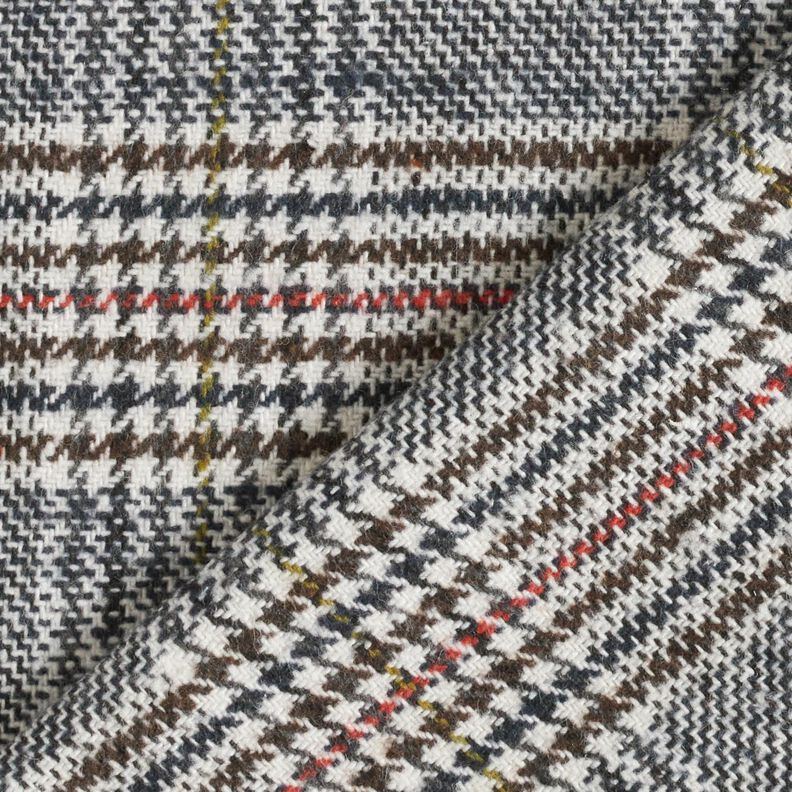 Jasstof katoenmix Glencheck – wit/nachtblauw, image number 5