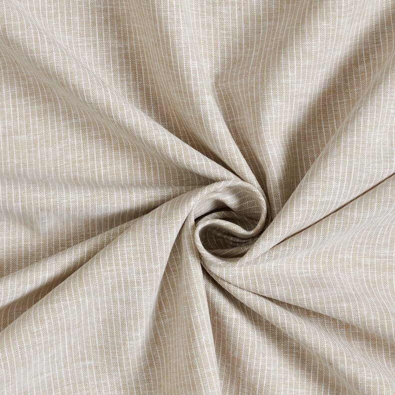 Linnen-katoen-mix Smalle strepen – licht taupe/wit,  image number 3