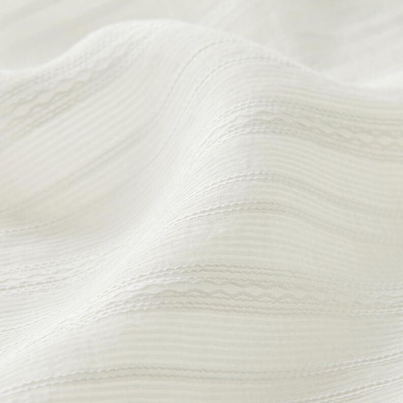 Lichte blousestof met transparante strepen – wit,  image number 2
