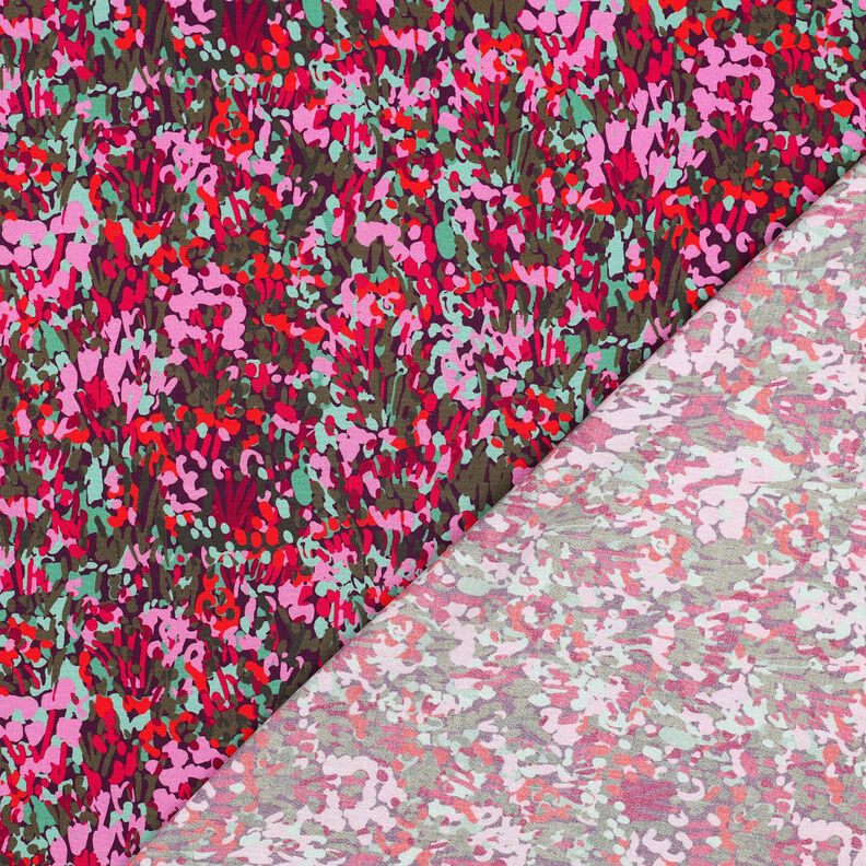 LENZING™ ECOVERO™ viscosestof Colorful Garden Digitaal printen | Nerida Hansen – pruimen/chili,  image number 4