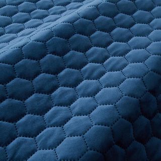Bekledingsstof doorgestikte fluwelen honingraten – marineblauw, 