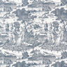 Decostof half panama Toile de Jour – marineblauw/ecru,  thumbnail number 1