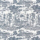 Decostof half panama Toile de Jour – marineblauw/ecru,  thumbnail number 1