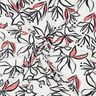 Lichtgewicht stretchstof abstracte lelies – wit/kreeft,  thumbnail number 3