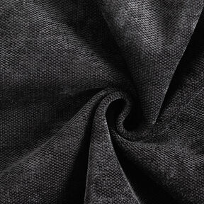 Thermische gordijnstof Chenille – zwart, 