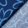Viscose crêpe abstracte bloemen – marineblauw/koningsblauw,  thumbnail number 4