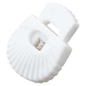 Koordstopper Schelp [Doorgang: 8 mm] – wit, 