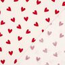 Katoenflanel Harten | Poppy Fabrics – ivoor/karmijnrood,  thumbnail number 4