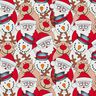 French Terry sommersweat Rendieren, Kerstman en sneeuwman – ecru,  thumbnail number 1