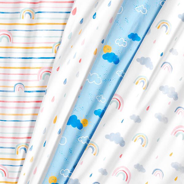 GOTS Katoenjersey Aquarel regenboog | Tula – wit, image number 10