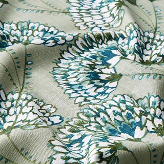 Decostof panama Bloemenwaaier – mintgroen, 