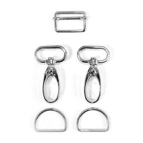 Tassen toebehoren Set [ 5-delig | 25 mm] – zilver metalen, 