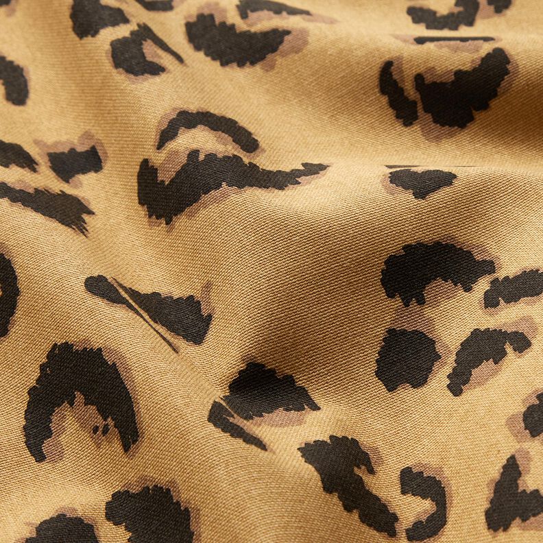 Decostof Half panama Luipaardpatroon – mocca/zwart, image number 2