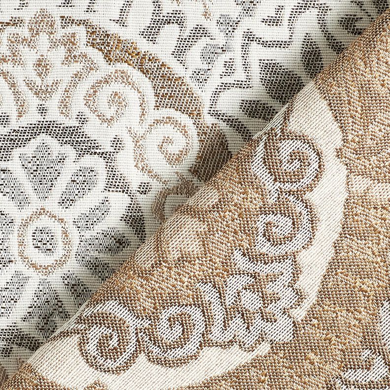 Decostof Jacquard elegante tegels &ndash; anemoon/lichtbeige,  image number 4