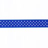 Satijnband stippen - koningsblauw/wit,  thumbnail number 1