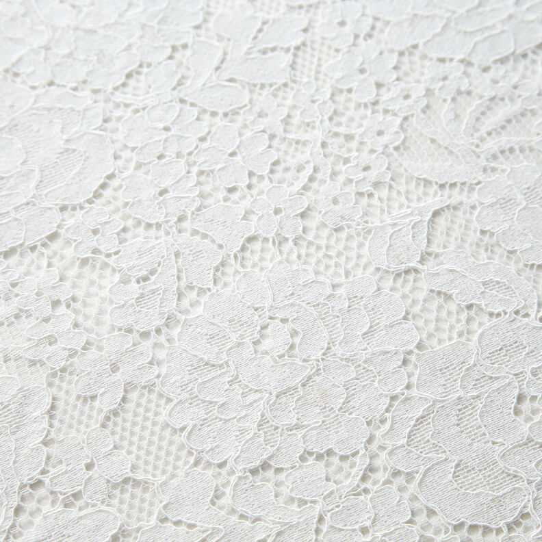 Fijn kantstof bloemenmotief – wit,  image number 4